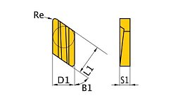 Obrázek pro produkt Břitové destičky K/55°, 5 ks