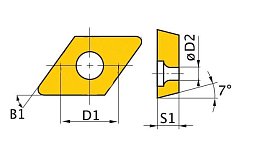 Obrázek pro produkt Břitové destičky D/55°, 5 ks