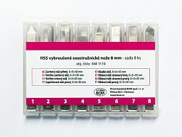 Obrázek pro produkt HSS vybroušené soustružnické nože 8 mm - sada 8 ks