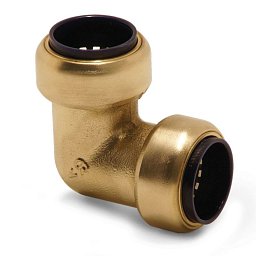 Obrázek pro produkt Úhlová spojka 90° (mosaz), trubka 22 mm