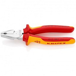 Obrázek pro produkt KNIPEX 0206180 silové kombinované kleště VDE 180mm ( chrom )