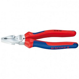 Obrázek pro produkt KNIPEX 0205180 silové kombinované kleště 180mm ( rukojeti s dvousložkovým návlekem + chrom )