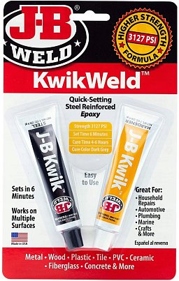 Obrázek pro produkt J-B WELD 8276 rychle tuhnoucí dvousložkové epoxidové lepidlo KwikWeld ( 2x28,4g )