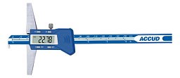 Obrázek pro produkt ACCUD 173-008-21 digitální hloubkoměr s 1mm nosem 200mm/8", rozměr základny 100mm ( 0.01mm/0.0005" )