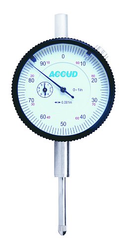 Obrázek pro produkt ACCUD 225-050-11 přesný číselníkový úchylkoměr s měřením v palcích 0-2“ ( 0.001” ) s ouškem na zadní straně