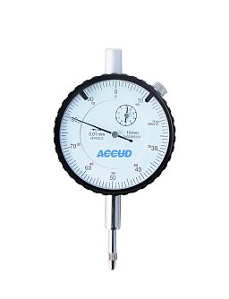 Obrázek pro produkt ACCUD 226-005-11 nárazuvzdorný přesný číselníkový úchylkoměr 0-5mm ( 0,01mm ) s ouškem