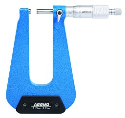 Obrázek pro produkt ACCUD 336-001-21 mikrometr 0-25mm / 50mm na měření plošných materiálů R/F (0.01mm)
