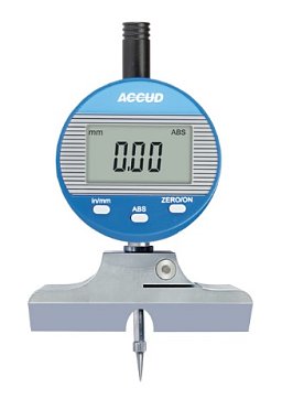 Obrázek pro produkt ACCUD 480-010-11 digitální číselníkový hloubkoměr (60° nožová základna) / 0-12.7mm/0-0.5" / 0.01mm/0.0005"