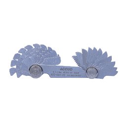 Obrázek pro produkt ACCUD 922-025-28 závitové měrky, metrické 60° ( 0.25-2.5mm ) 28ks