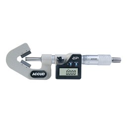 Obrázek pro produkt ACCUD 334-045-77 třmenový mikrometr 25-45mm s prizmatickými měřicími plochami 7 flute 128°34'17" 
