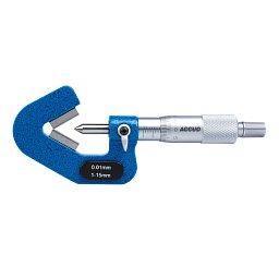 Obrázek pro produkt ACCUD 334-065-07 třmenový mikrometr 45-65mm s prizmatickými měřicími plochami 7 flute 128°34'17" 