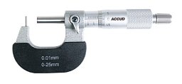 Obrázek pro produkt ACCUD 341-002-03 třmenový mikrometr 25-50mm s válcovou měřicí plochou (0.01mm)