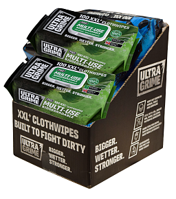 Obrázek pro produkt Box 6 balení - Profi čisticí ubrousky ULTRAGRIME BIO-MULTIUSE 100ks XXL