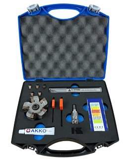 Obrázek pro produkt HS-BOX sada XNMX pro frézování do rohu pr. 100 + 25 + 32mm s osazením VBD