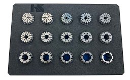 Obrázek pro produkt Sada kleštin ER25 2-16mm ( 0,005 ) v pěnovém modulu HS-BOX