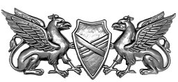 Obrázek pro produkt MetalCraft MC719 dekorativní prvek - zvíře griffin a štít M51